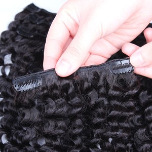 Pinza <span class=keywords><strong>de</strong></span> extensión <span class=keywords><strong>de</strong></span> cabello humano rizado, pelo indio Virgen sin procesar, <span class=keywords><strong>2022</strong></span> - Product Image 3