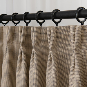 Rideaux occultants modernes en lin <span class=keywords><strong>de</strong></span> haute qualité, plissés, couleur unie, pour bureau, salon, chambre à coucher - Product Image 3