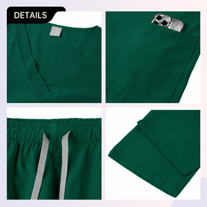 Meikeduo Medical Scrub Set Unisex Woven Moisture Wicking Split Uniform For Hospitals And Nursing Care - Product Image 2