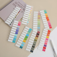 Onglets d'indexation autocollants en PET, essentiels pour la rentrée scolaire, marque-pages transparents couleur Morandi, drapeaux adhésifs pour livres