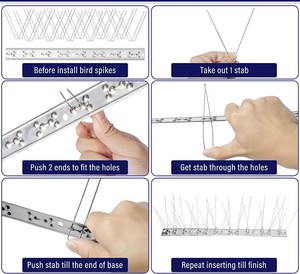 Qiao Liang Vogel dorn für den Außenbereich Faltbare gebogene Vogeldorn-Vogels pitzen Wall <span class=keywords><strong>Spike</strong></span> Anti Climb - Product Image 3