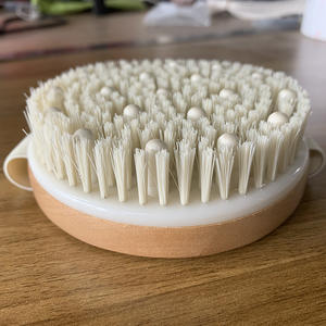 Cepillo corporal redondo, cepillo exfoliante con nódulos <span class=keywords><strong>de</strong></span> masaje, cepillo corporal para piel seca para celulitis y drenaje linfático - Product Image 6
