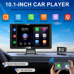 Portable10.1inch 4 kênh IPS HD màn hình cảm ứng Car Stereo Carplay màn hình cho xe Apple Carplay & <span class=keywords><strong>Android</strong></span> Auto MP4 DVR màn hình - Product Image 2