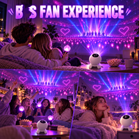 Projecteur d'ambiance BSS en gros, lampe de nuit galaxie étoilée violette pour fans de K-Pop, décoration de plafond de chambre, cadeaux de vacances et d'anniversaire