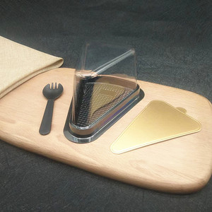Dùng Một Lần Trong Suốt Nhựa Tam Giác Lát Pho Mát Mousse Pastry Hộp Bánh <span class=keywords><strong>Container</strong></span> Cho Thực Phẩm Sushi Đường Tam Giác Vỉ - Product Image 6