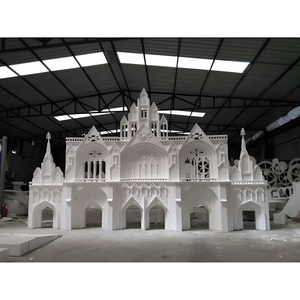Lcukygoods Weißes Prinzessinnen-Schloss Event-Requisite Hochzeit 3D 5D Acryl-Schloss Hintergründe und Requisiten Hochzeits-Schloss-Kulisse - Product Image 4