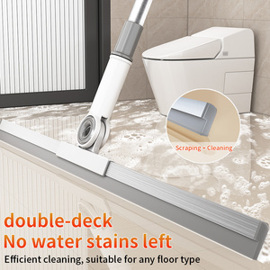 50Cm Xoay <span class=keywords><strong>Scraper</strong></span> Thủy Tinh Cần gạt nước Mềm Lông Hộ Gia Đình Thép Không Gỉ Dài Xử Lý Sàn Quét Ma Thuật Chổi Cho Phòng Tắm - Product Image 2