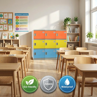 Casiers scolaires modernes et colorés en ABS imperméables pour étudiants - Armoires de rangement portables écologiques pour une utilisation en classe et dans les couloirs