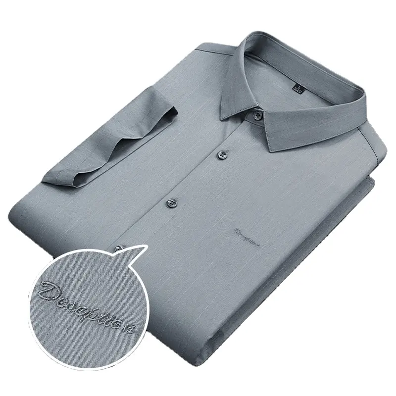 Camisas de manga corta para hombre camisas de algodón de color sólido listas para hombres camisas de negocios casuales diarias para hombres