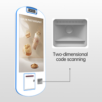 Kiosque de commande automatique à écran tactile à montage mural Android de 21.5 pouces avec caméra 2D Scanner impression kiosque de terminal de point de vente à paiement automatique