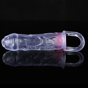 Anneau de pénis magique extra long et amusant, manchon de pénis, vibrateur, préservatif vibrant durable pour hommes - Product Image 3