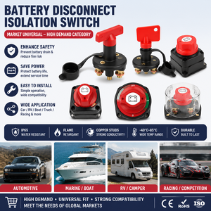 Disponibile Interruttore di Disconnessione <span class=keywords><strong>Batteria</strong></span> <span class=keywords><strong>Auto</strong></span> 48V 500A Impermeabile IP67/IP69K a Doppio Polo Singola Via per Macchinari Minerari - Product Image 6