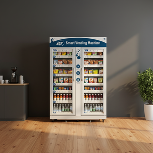 Distributeur automatique de snacks GS grande capacité <span class=keywords><strong>en</strong></span> acier inoxydable avec écran tactile 10 pouces, paiement par carte de crédit, réfrigération (0-10) et contrôle à distance - Product Image 2