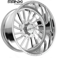 Jantes FANXI OEM 22x12 24x14 26x14 30x16 personnalisées 4x4 Super Single avec capuchons flottants pour Ford F150 F250 Chevy2500