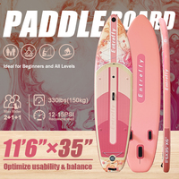 Planche à pagaie gonflable ENTROFFY All Round 330LBS avec valve de sécurité pour les couples, la famille et les loisirs