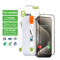 Protection d'écran mate en gros pour kit d'installation, verre trempé 3D pour iPhone 16 15 14