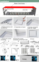 Boîte lumineuse LED OEM ODM pour plafond tendu, pour salle d'exposition automobile, boîte lumineuse publicitaire à film souple, taille personnalisée