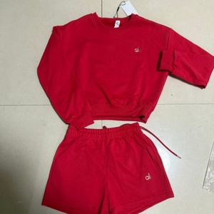 ชุดออกกำลังกายผู้หญิง AIL ลดราคาสุดฮอต เสื้อแขนยาวทรงหลวมเอวสูง กางเกงขาสั้นระบายอากาศดี ชุดโยคะ 2 ชิ้น - Product Image 1