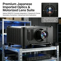 Projecteur laser professionnel 25000 ANSI Lumen pour projection de mappage de façade extérieure avec fusion des images à bordure.