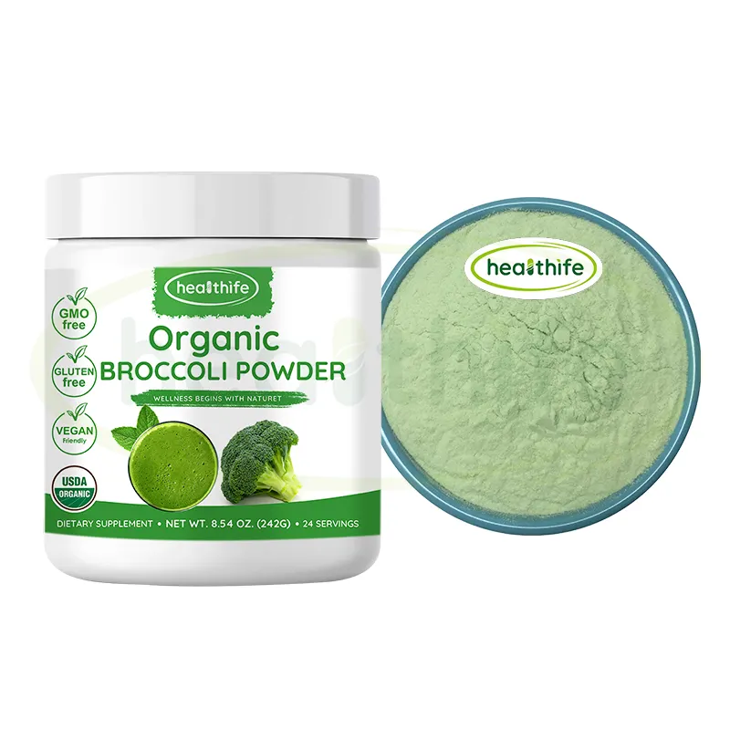 Healthhife-Polvo de brócol de espray orgánico, certificado UE y USDA