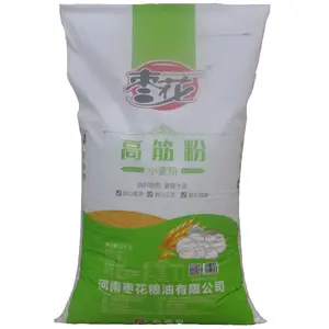 Bolsa de arroz tejida de pp, plástico bopp laminado de alta calidad, 25kg