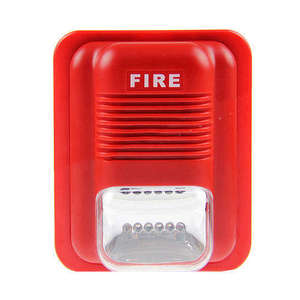 Sirena Estroboscópica con Cable para Sistema de Alarma contra Incendios, 12/24VDC, 105-120dB, 5 LED, Detección de 50m, ABS - Product Image 1