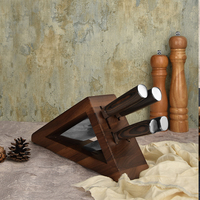 Support de rangement personnalisé en bois de noyer pour couteaux de cuisine et de chef – Offre spéciale