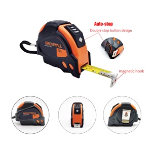 Verrouillage automatique Ruban à mesurer en acier de 5m avec 2 boutons Ruban rétractable autobloquant Outils de mesure magnétiques Logo personnalisé Système métrique - Product Image 2