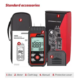 TA661A Numérique LCD Bois Humidimètre Hygromètre Testeur pour Bois Humidité Arbre Densité Détecteur 0 ~ 548% RH - Product Image 5