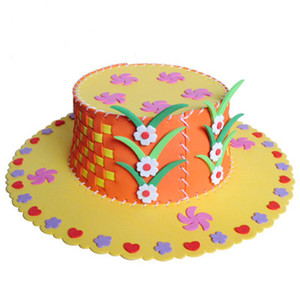 OEM DIY Colorful EVA <b>Foam</b> Sun Hat Kit Kids Handmade Art <b>Craft</b> Set for Preschool Kindergarten Birthday - Product Image 1