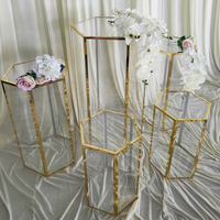 Support à fleurs en acrylique transparent de haute qualité, centre de table pour mariage