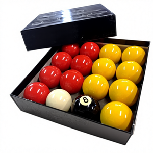 Ensemble complet de billard de snooker de 2 pouces en résine rouge et jaune, boîte noire 8 boules du Royaume-Uni, personnalisable - Product Image 2