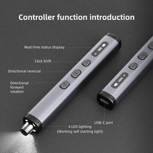 Destornillador eléctrico de precisión de tubo cuadrado, eje de libro giratorio, compartimento de almacenamiento, tipo recargable doméstico - Product Image 3