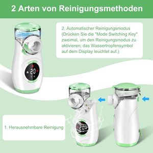 Giấy chứng nhận CE Micro Máy phun sương Điện Kỹ Thuật số xách tay lưới siêu âm Máy phun sương với pin sạc - Product Image 5