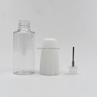 Pistolet à engrenage à coudre Gel lubrifiant à l'huile Bouchon résistant aux enfants Applicateur à presser PET 10ml Bouteille d'huile à pointe d'aiguille transparente