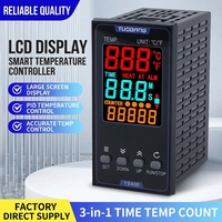Contrôleur de température numérique TUOBANG TS400 30A 100-240VAC Type K PID Compteur de temps Affichage LCD Matériau ABS 0-400 1 OEM ODM
