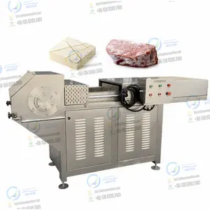 Alta eficiência comercial automático aço inoxidável congelado carne de porco bife Slice Slicer corte cortando máquina