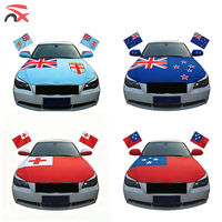 Drapeaux nationaux personnalisés de haute qualité Tonga, Fidji, Nouvelle-Zélande, Samoa, drapeau de voiture, housse de capot de voiture, housse de rétroviseur pour événements en plein air