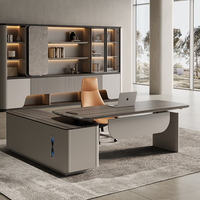 Bureau électrique extensible et réglable en bois, panneau intelligent à double moteur, lumière moderne, bureau d'ordinateur de bureau commercial haut de gamme de luxe 3