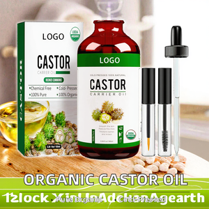 Huile de ricin biologique 100% pure de marque privée, pressée à froid, graines de qualité supérieure, huile essentielle pure pour la croissance des cheveux, du corps, des ongles, des cils - Product Image 2