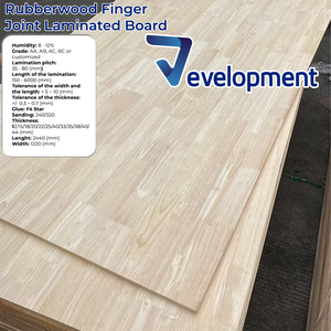 Tablero laminado de madera de caucho premium con unión dentada, cara B, con pegamento F4 Star, alta estabilidad para proyectos de muebles y carpintería. - Product Image 5