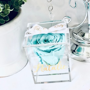 Cá nhân rõ ràng <span class=keywords><strong>Acrylic</strong></span> hoa hộp chủ cho duy nhất bảo quản hoa hồng với nắp cho bạn gái - Product Image 2