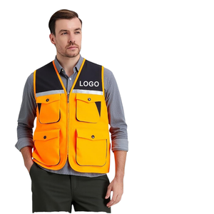 Chaleco de Seguridad de Alta Visibilidad ANSI Clase 1 con Múltiples Bolsillos, Logotipo Personalizado, Chaleco Reflectante de Poliéster - Product Image 4