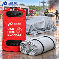 Couverture anti-feu pour voiture de qualité industrielle avec matériau en fibre de verre enduit de silicone durable
