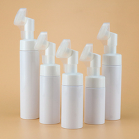 Bouteille en plastique PET transparente avec bouchon pompe moussant, bouteille en plastique cosmétique pour nettoyant visage