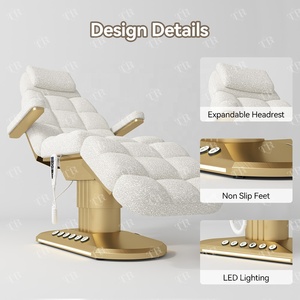 Cama Eléctrica Turri Para Spa Color Beige Silla Facial De Belleza Cama De Cuidado Para Spa De Lujo Cama De Cosmetología Para Salón - Product Image 5