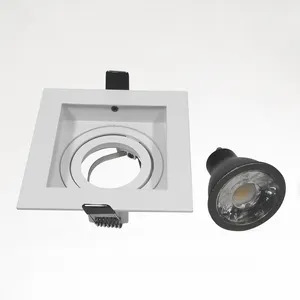 Luminária led quadrada reembutida residencial 3w e 7w gu10