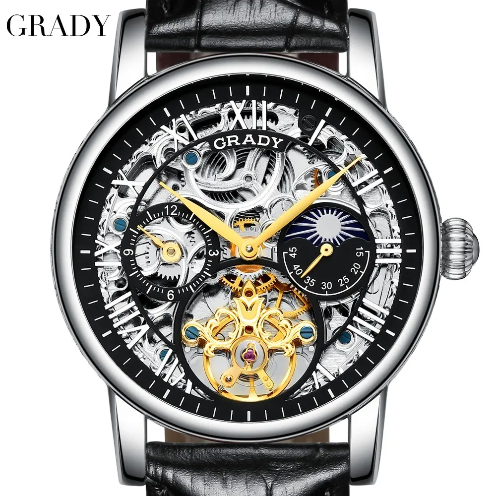 Men's Fashion watches automatic luxury stainless steel mechanical watch men wrist