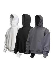 Sudadera con capucha de gran tamaño de moda Unisex personalizada de los fabricantes de ropa BSCI patrón impreso esencial para hombres - Product Image 3