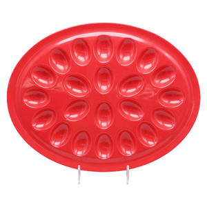 Assiette d'œuf rond en mélamine, verte, vente en gros, 2 pièces - Product Image 1